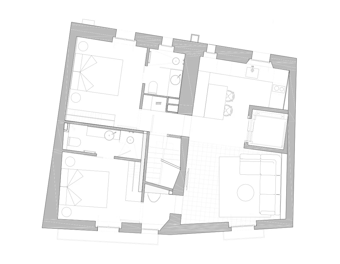 Architectural floor plan for Apartment 1
