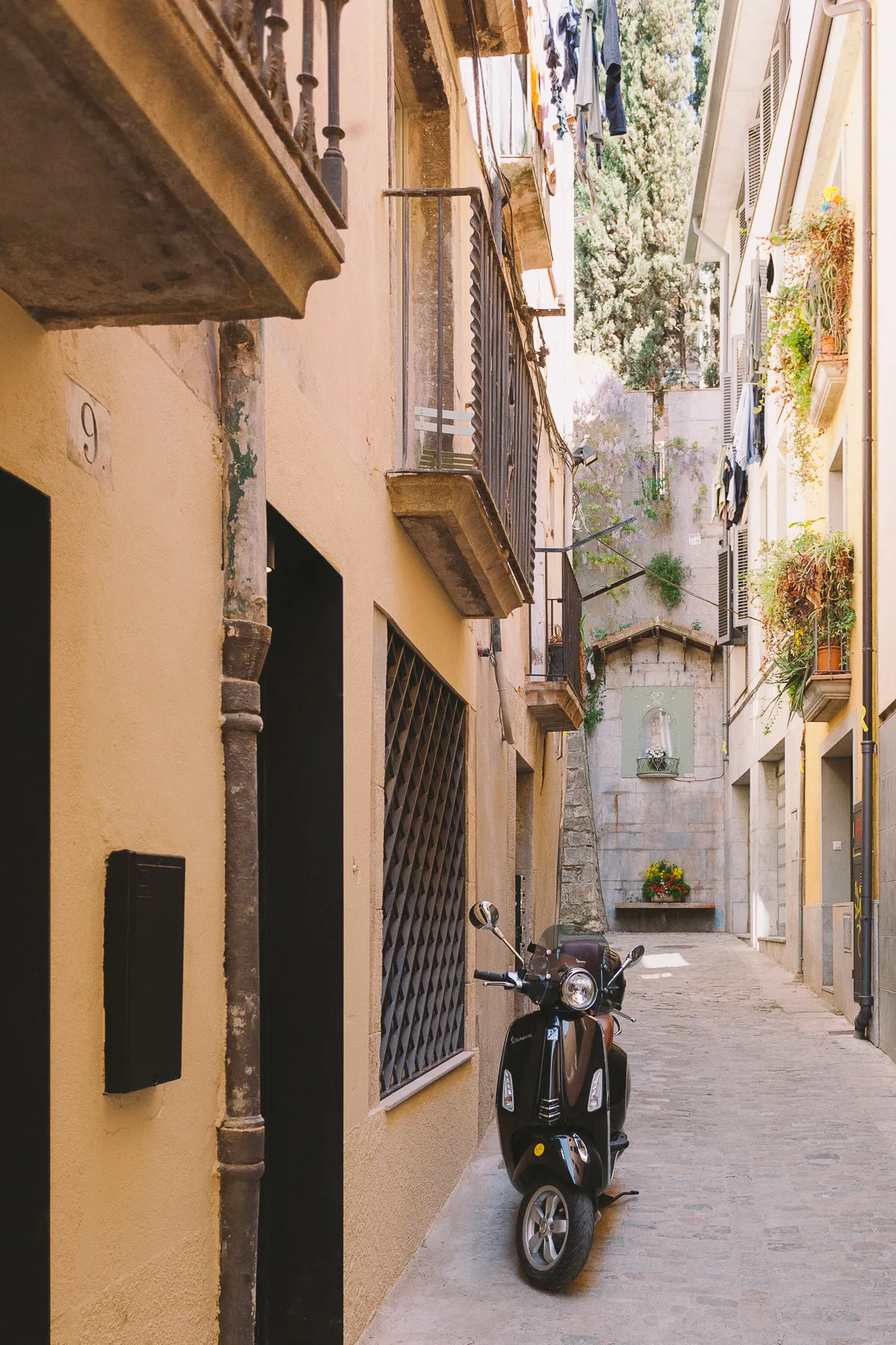 The entrance to 9–11 Carrer Vern in Girona’s old town